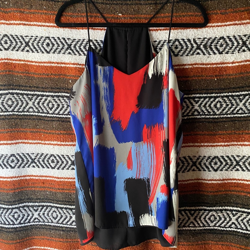 Express Barcelona cami Brush stoke print L